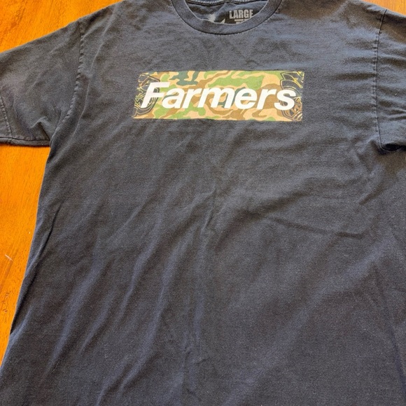Farmers Black heavyweight T-Shirt - Picture 1 of 5